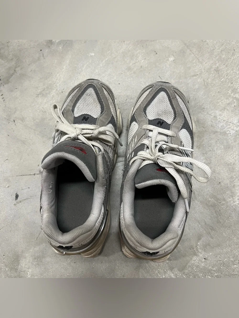 New Balance 9060 Grey/White Kids Sneakers PC9060GY- Size 2